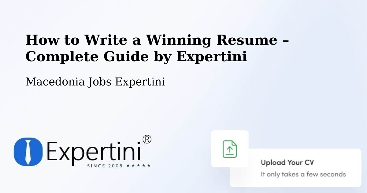 Resume Writing Guide for Job Seekers – Vrutok - Vrutok, Macedonia Jobs Expertini